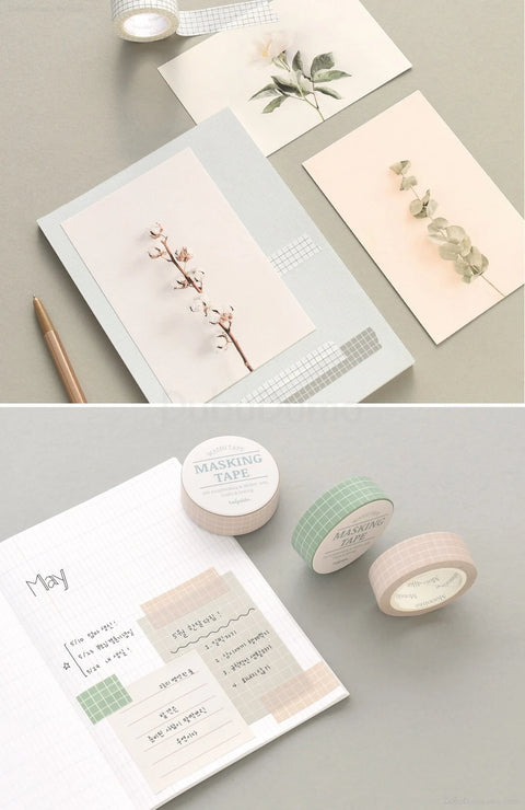 Arte Masking Tape 12P SET [Gloomy Grid]