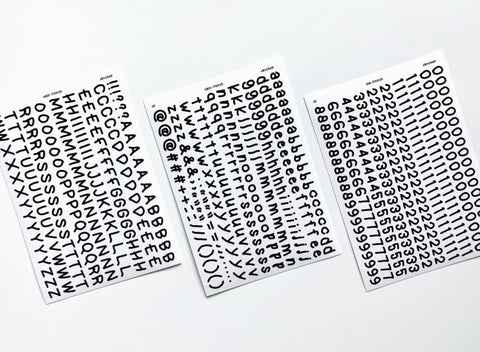 Uncut Deco Seal Sticker [Doodle Number] | 9sheets