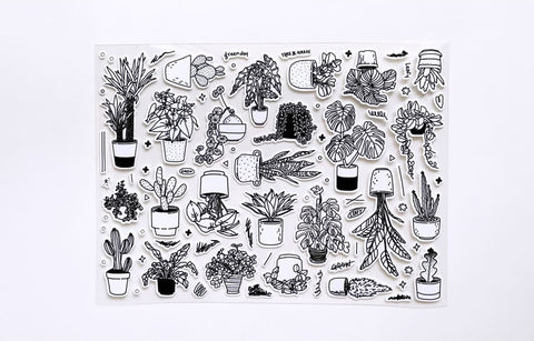 Flowerpot Line Seal Sticker | Deco Sticker