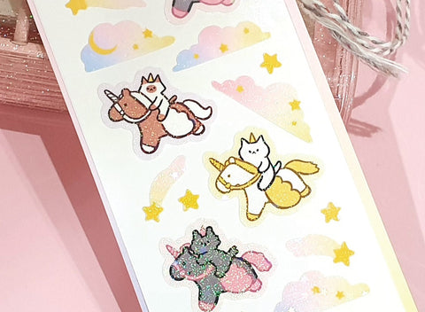 Planner Sticker [Fly in the Night Sky] | Kitty & Unicorn