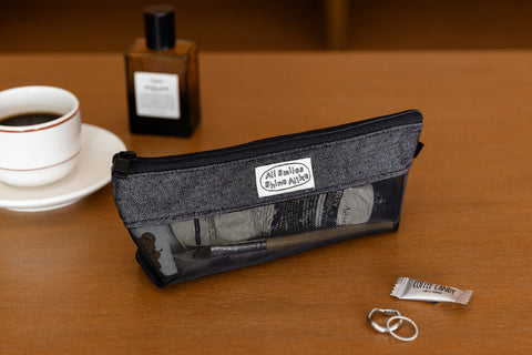 momossi Mesh Boat Pencil Pouch [2colors]