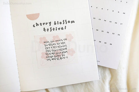 1928-1931 daily plan.22-25 Cherry Blossom Sticky Note [4types]