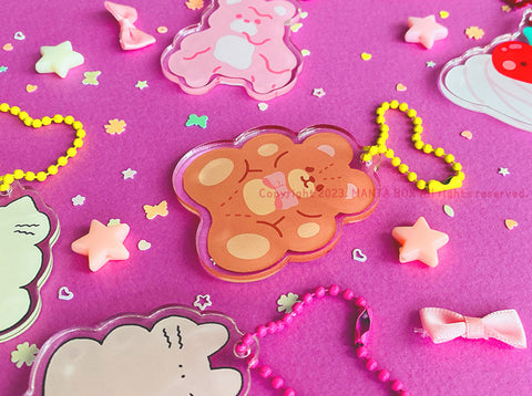 Bear Acrylic Diary Charm | Teddy Bear Key Rings