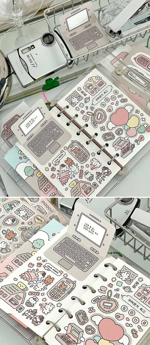 YOON GOO Retro Sticker Pack | Planner Deco Sticker