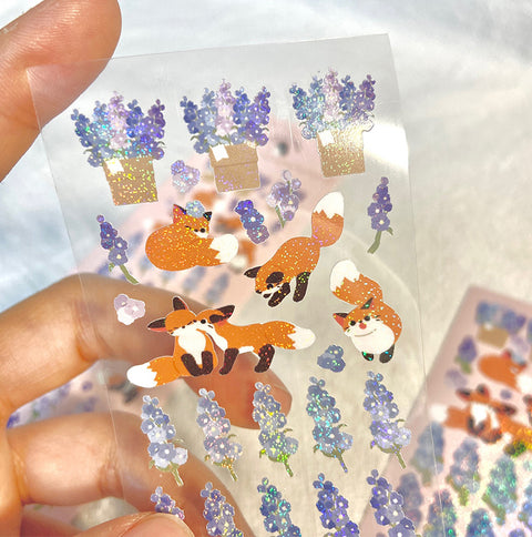 Seal Sticker [Delphinium & Fox]