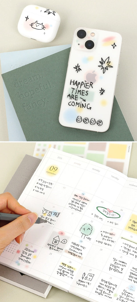 This & That Transparent Blur 4types All-in-One Sticker Pack | 12sheets