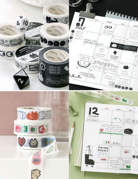 Doodle Masking Tape [6types]