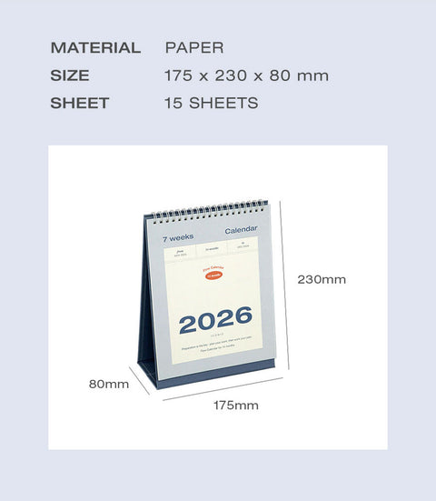 2026 Flow Desk Calendar | Desk Scheduler 2026