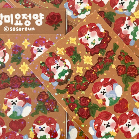 Kitty Planner Sticker [Rose Fairy]