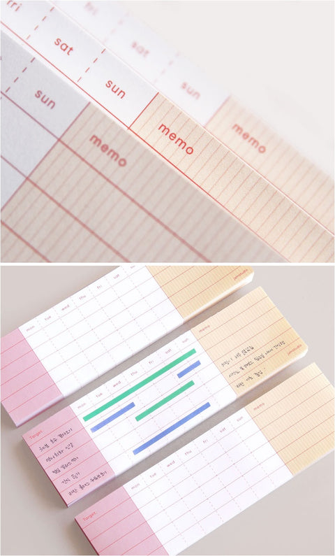 Habits Memo Pad [2types] | Weekly, Monthly