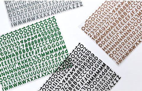 Handwritten Numbers Alphabet Matte Seal Sticker [3colors] | Deco Sticker