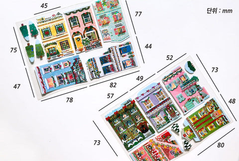 Winter Village Big House Seal Sticker [4types] | Deco Sticker