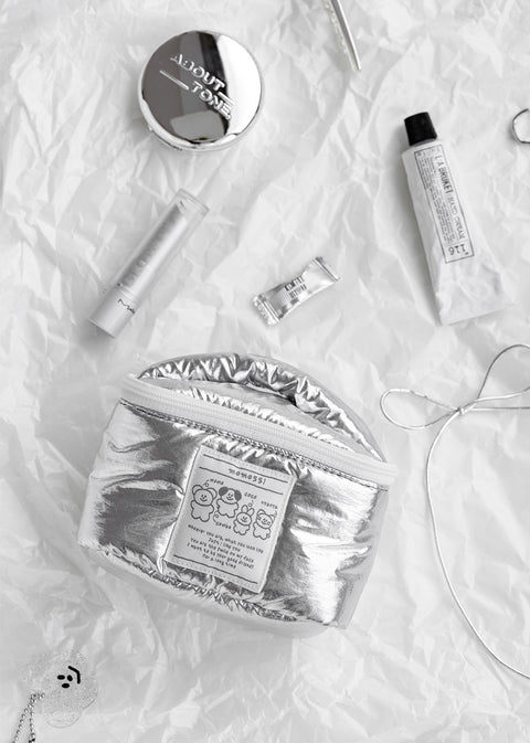 momossi Marshmallow Daily Makeup Pouch [Silver]