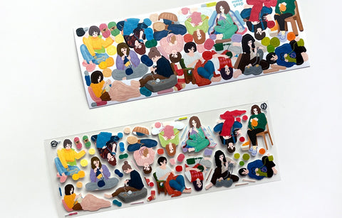 Knitting Seal Sticker