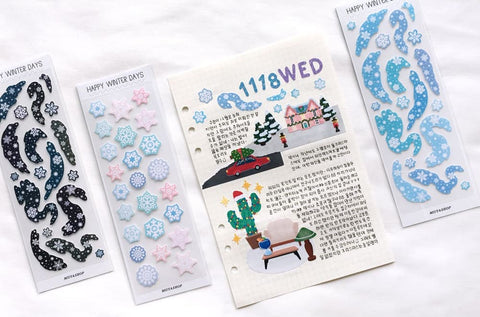 Snowstorm Seal Sticker [3types] | Deco Sticker