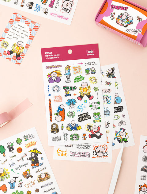 Simpler Doodle Point Sticker Pack | 6sheets