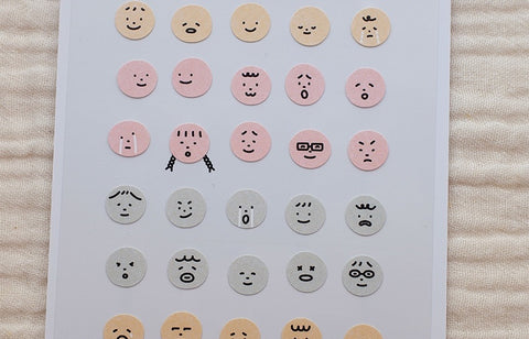 Planner Stickers [1200 lively days] | emotion face