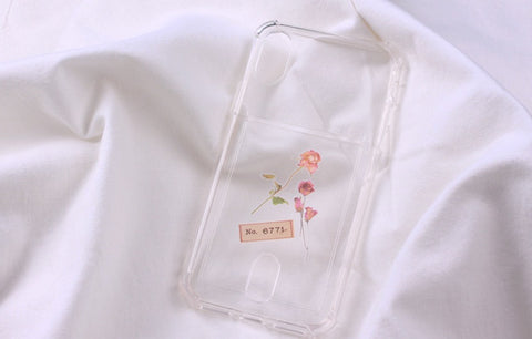 Rub-on Flower Sticker [Botanical Pink] | Printed Dried Flower Sticker