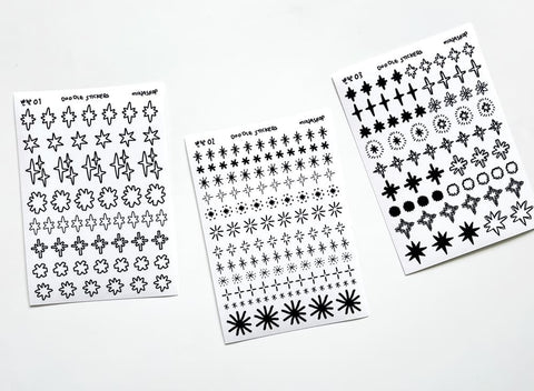 Uncut Deco Seal Sticker [Glitter Shape]