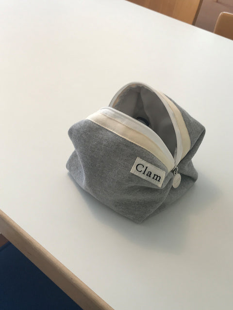 Clam Round Pouch [Snug Gray] | Daily Pouch