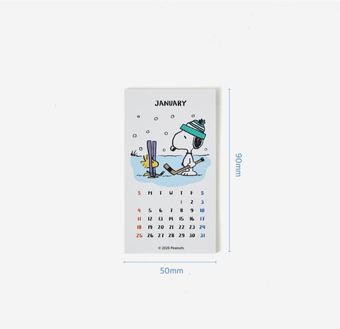 2026 Peanuts Snoopy Sticker Calendar