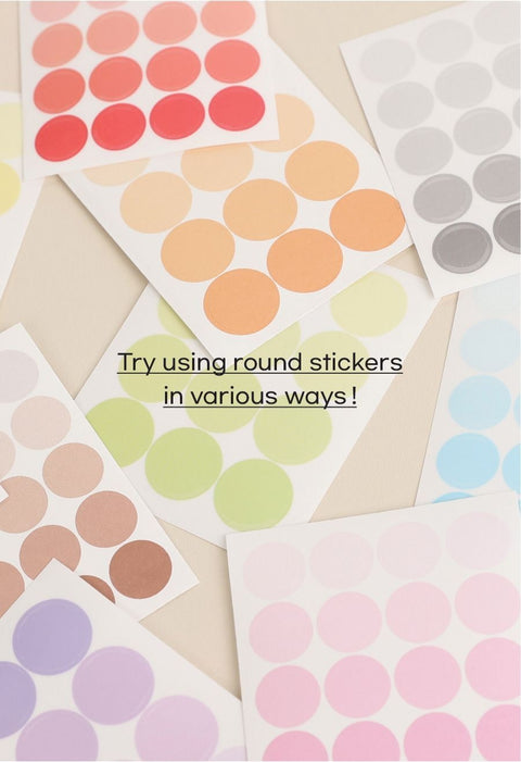 This & That Round Sticker Pack [4types] | 24sheets