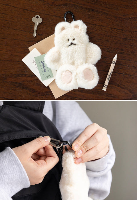 DONATDONAT Bear Fur Pouch [2colors] | AirPods Pouch