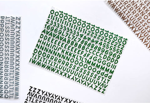 Handwritten Numbers Alphabet Matte Seal Sticker [3colors] | Deco Sticker