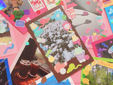 Twinkle Deco Sticker [Knitting Kitty]