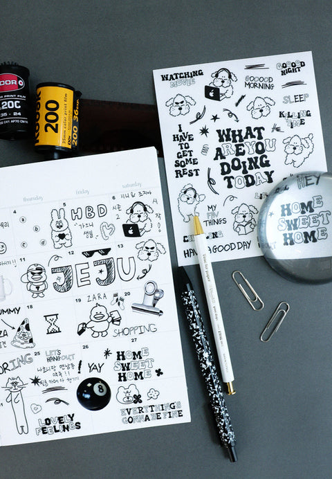 Crooked Today Drawing Sticker | 6 sheets