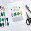 Tree Sticker Set | un cut lines stickers | 15sheets