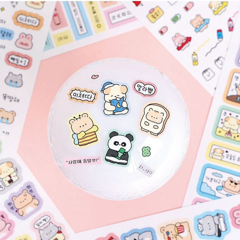 Cute Animal Friends Sticker Pack | 6sheets