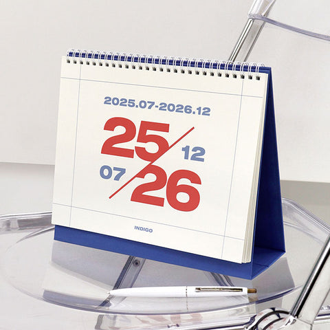 2025-2026 Desk Calendar + Undated Scheduler [2025.7 - 2026.12]
