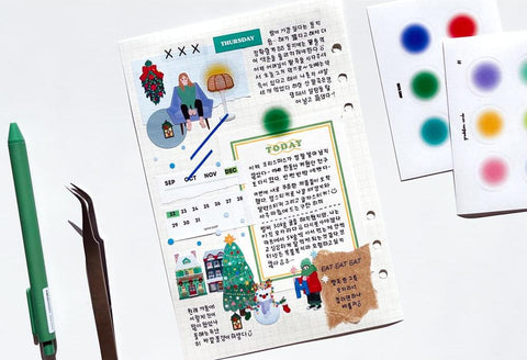 Blur Circle Seal Sticker | Deco Sticker | 18sheets
