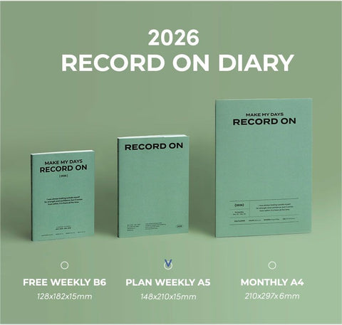 2026 Record On Weekly Planner A5 [4colors]
