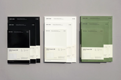 A6 Satin Notebook M80 [3colors] | Grid, Blank Notebook