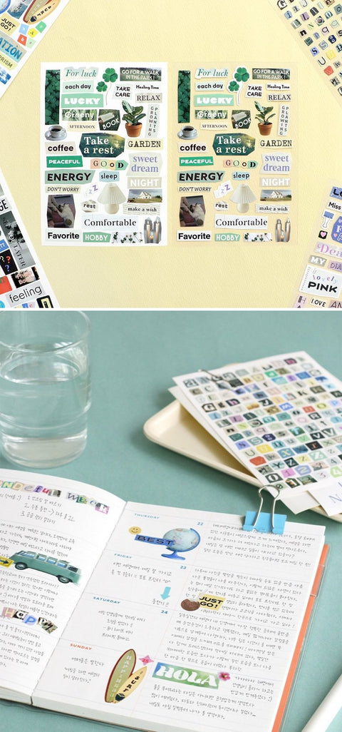 Magazine Collage Sticker Pack | 6sheets