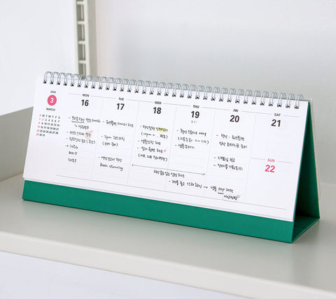 2026 PRISM Horizontal Weekly Desk Scheduler | Desk Calendar