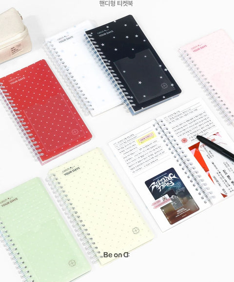 Catch Your Days Pocket Ticket Notebook ver.2 [6types] | Archiving Notebook | Storage