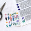 Flowering Plant Sticker Set | un cut lines stickers | 15sheets