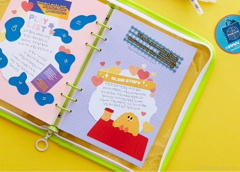 A5 Archive Twinkle Enamel Ring Binder Cover [Neon]