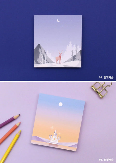 Moonlight Memo Pad v.1 | Notepad [6types]