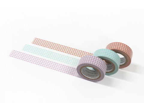 Grid Masking Tape [3colors] | Washi Tape