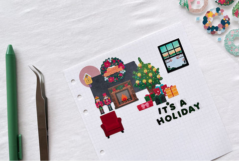 Christmas Wreath Seal Sticker | Deco Sticker