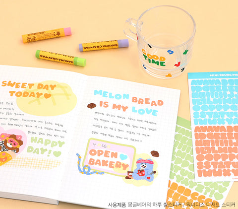 Mini Fat Alphabet Sticker All-in-One Set | 10sheets