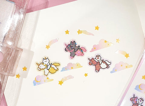 Planner Sticker [Fly in the Night Sky] | Kitty & Unicorn