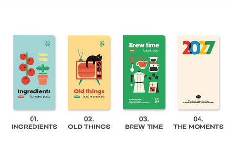 2027 Slow Weekly Diary [4types] | Compact Handy Weekly Diary