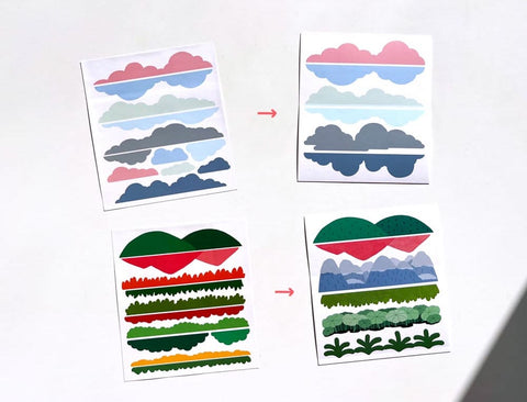 Underline Sticker Set | un cut lines stickers | 18sheets