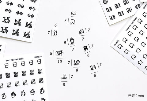 Daily Icon Seal Sticker [8types]