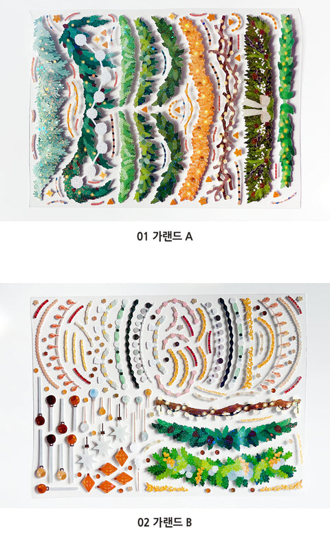 Garland Seal Sticker [4types] | Deco Sticker